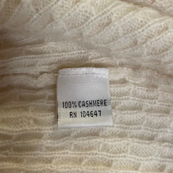 Ballantyne Ivory Pure Cashmere Cable Knit Sweater M - Picture 6 of 6
